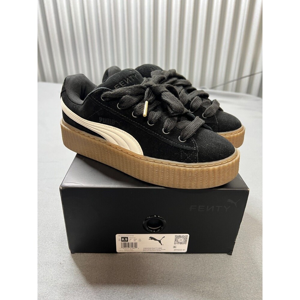 Puma Fenty by Rihanna Creeper Phatty Sneakers Womens 8.5 Black Classic 399332-01